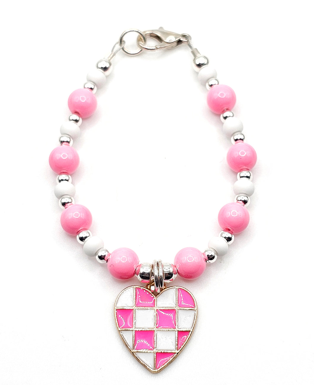 Pink Checkered Heart