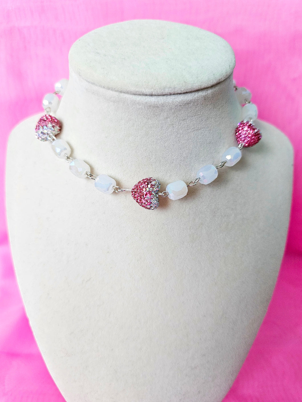 Pink Rhinestone Hearts