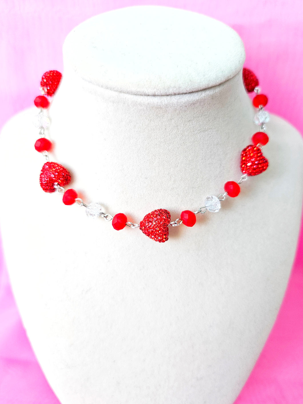 Red Rhinestone Hearts